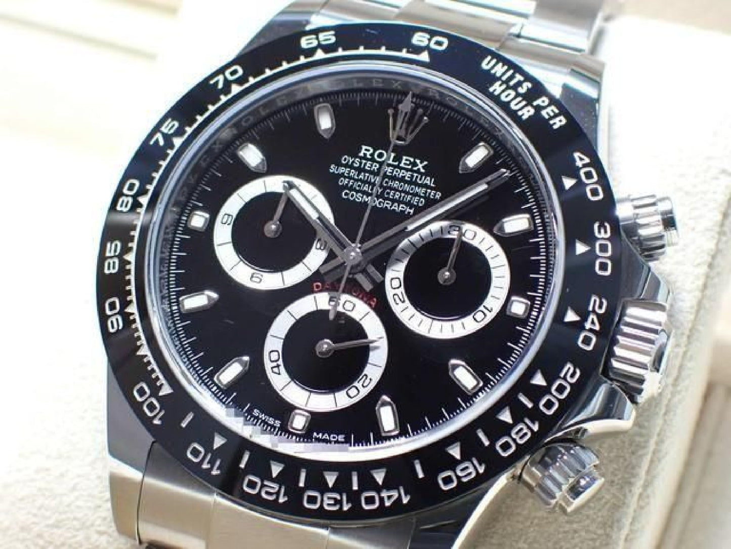 ROLEX Daytona zwarte wijzerplaat 116500LN '19 Heren 192619174 hannari-shop