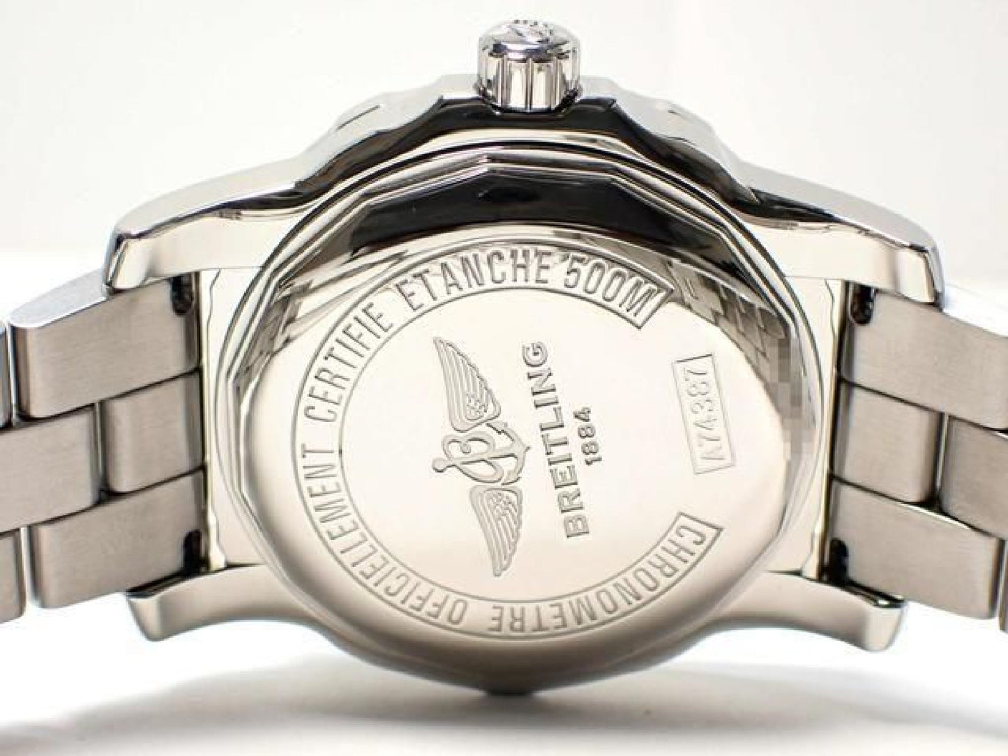 BREITLING Colt44 silver Bracelet quartz Genuine goods '11 Mens 192637145 hannari-shop