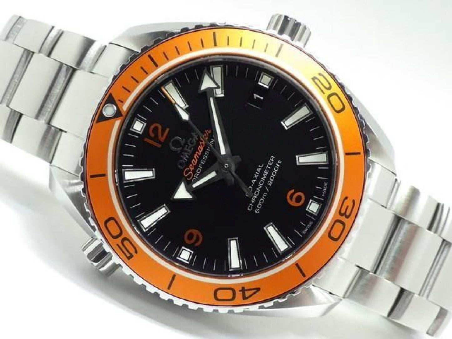 OMEGA SEA MASTER Planet Ocean 600M orange bezel 232.30.42.21.01.002 Mens 192674754 hannari-shop