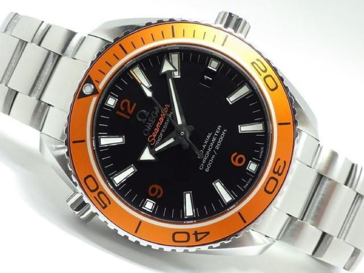 OMEGA SEA MASTER Planet Ocean 600M orange bezel 232.30.42.21.01.002 Mens 192674754 hannari-shop
