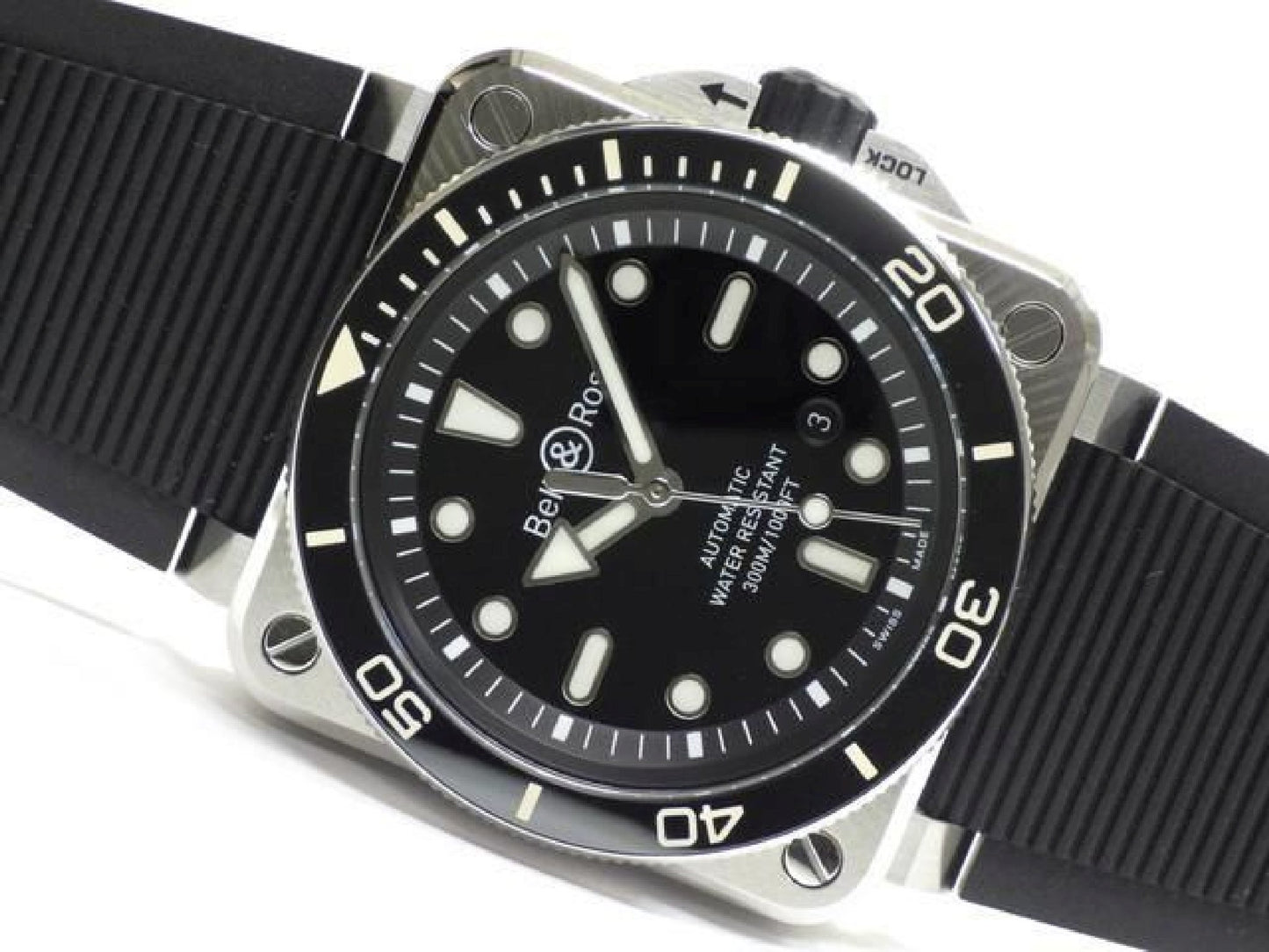 BELL & ROSS BR03 DIVER zwart staal 42 MM BR03A-D-BL-ST/SRB heren 192874791 hannari-shop