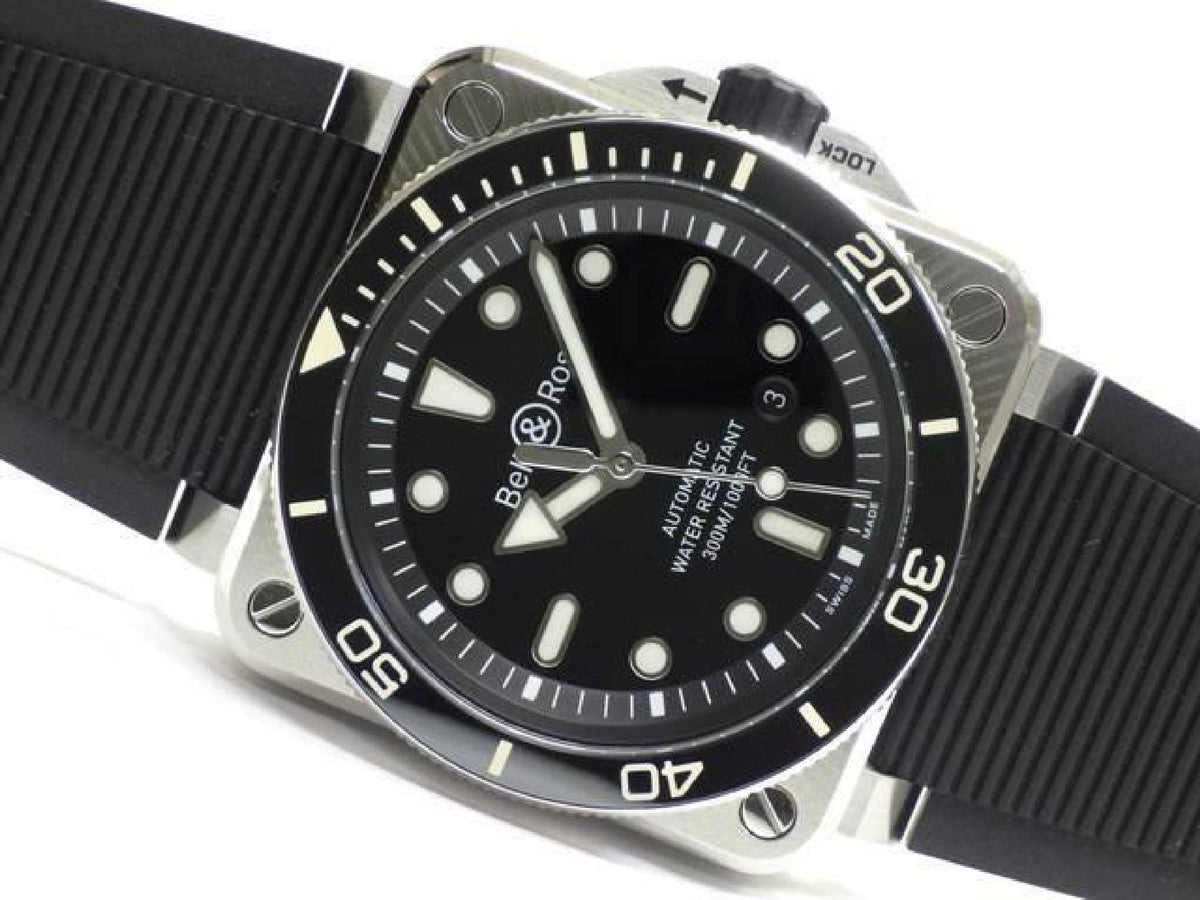 BELL & ROSS BR03 DIVER zwart staal 42 MM BR03A-D-BL-ST/SRB heren 192874791 hannari-shop