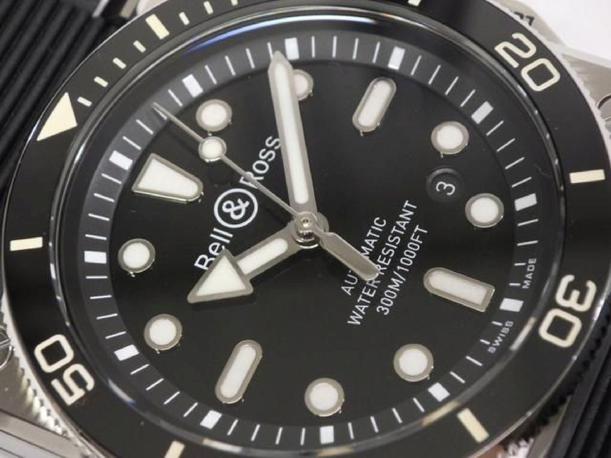 BELL & ROSS BR03 DIVER zwart staal 42 MM BR03A-D-BL-ST/SRB heren 192874791 hannari-shop