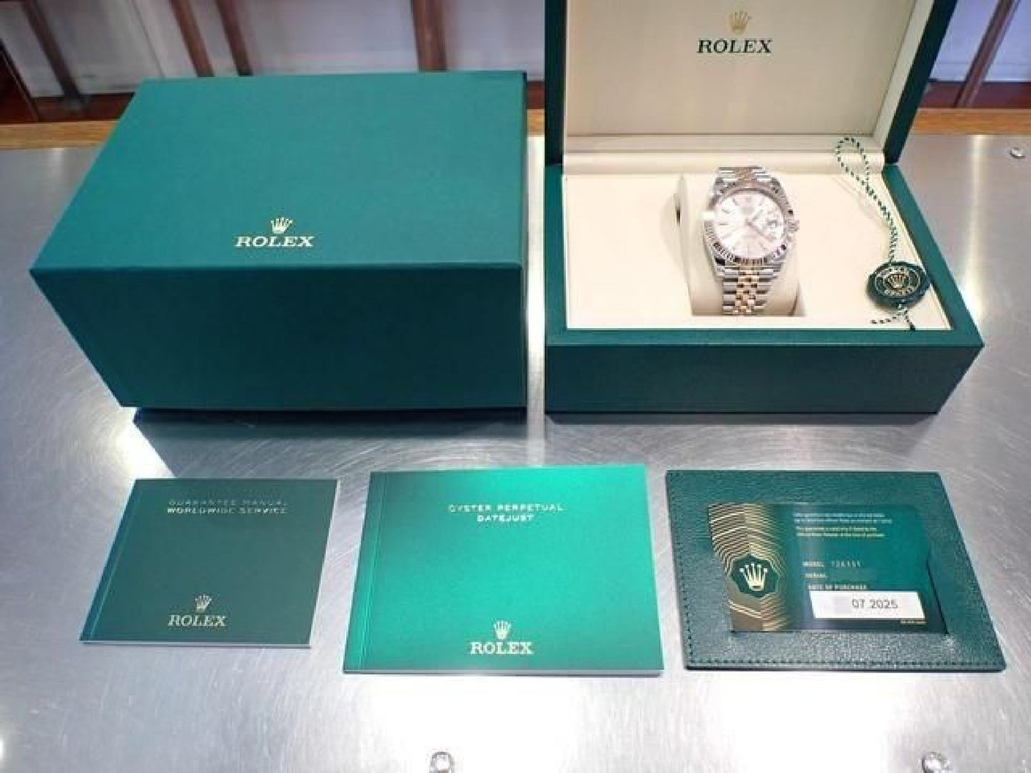 ROLEX Datejust 41 SS x Everose Gold combinatie Zonnestofwijzerplaat 126331 Heren 192921054 hannari-shop
