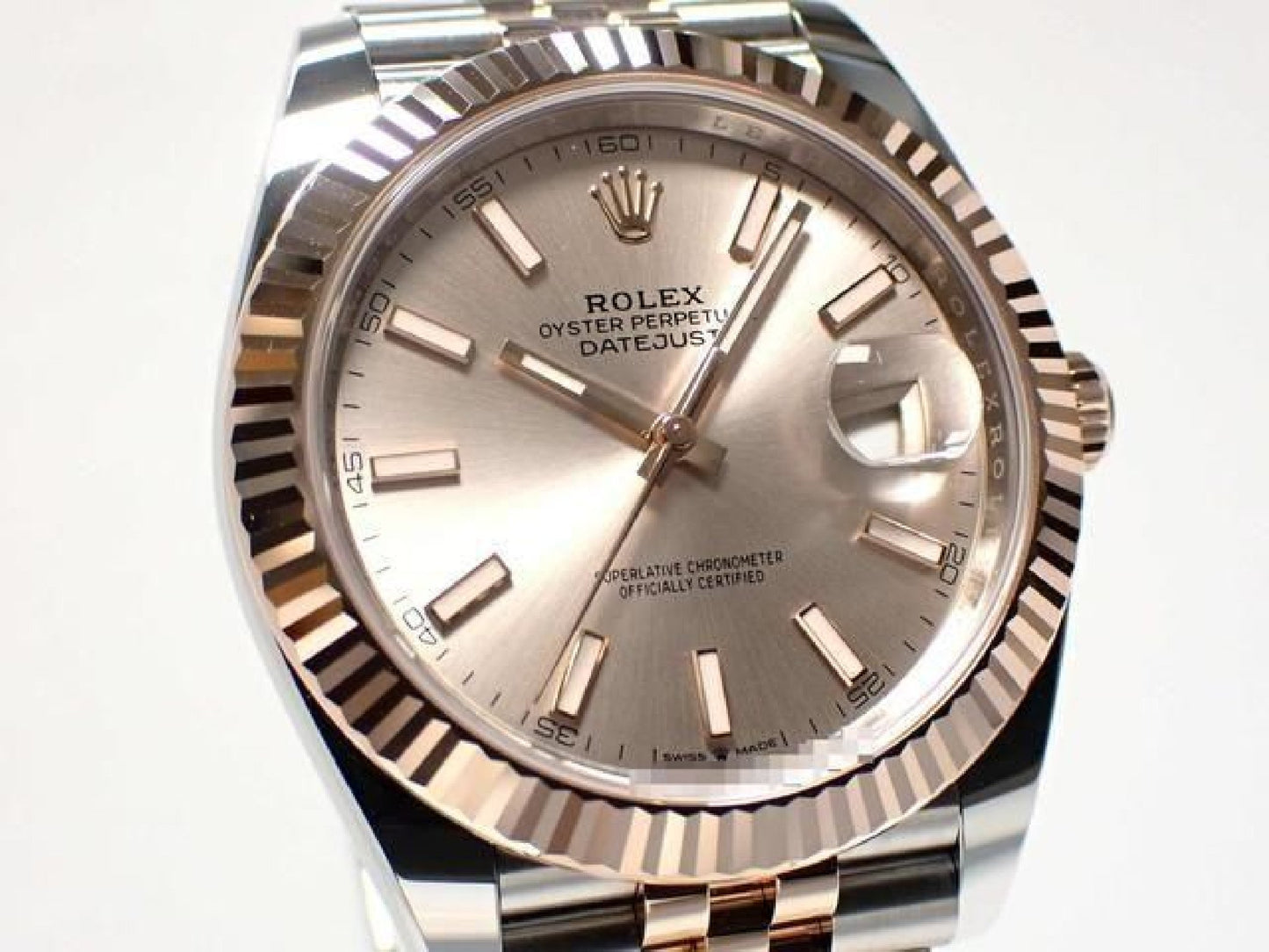 ROLEX Datejust 41 SS x Everose Gold combinatie Zonnestofwijzerplaat 126331 Heren 192921054 hannari-shop