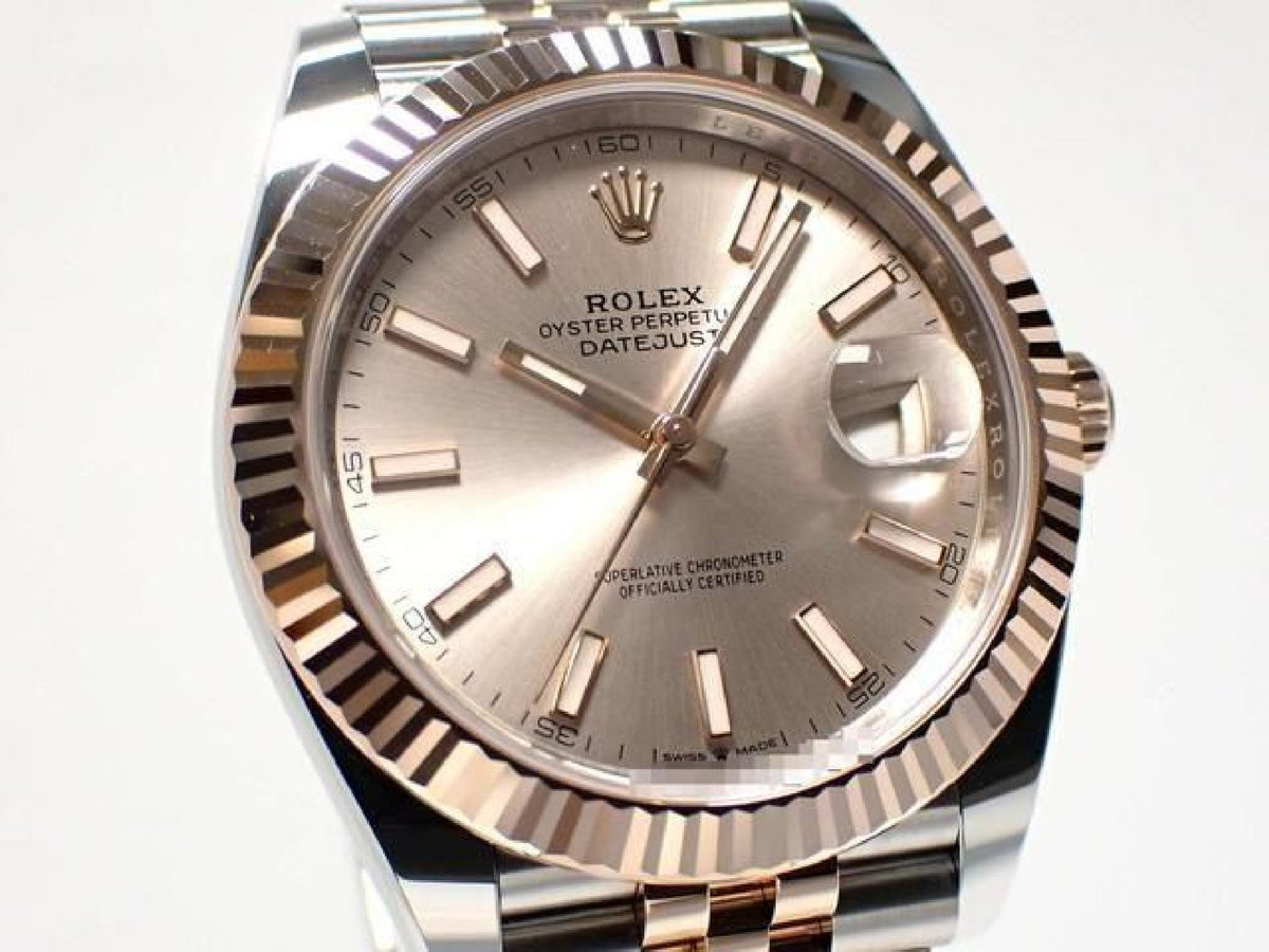 ROLEX Datejust 41 SS x Everose Gold combinatie Zonnestofwijzerplaat 126331 Heren 192921054 hannari-shop