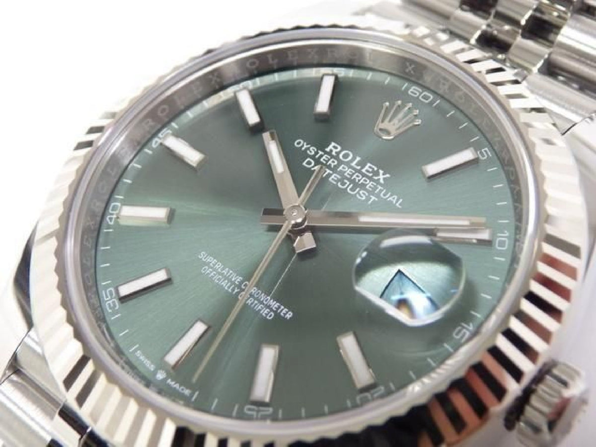 ROLEX Datejust 41 mintgroene Jubilee-armband Ref.126334 Heren 192987931 hannari-shop