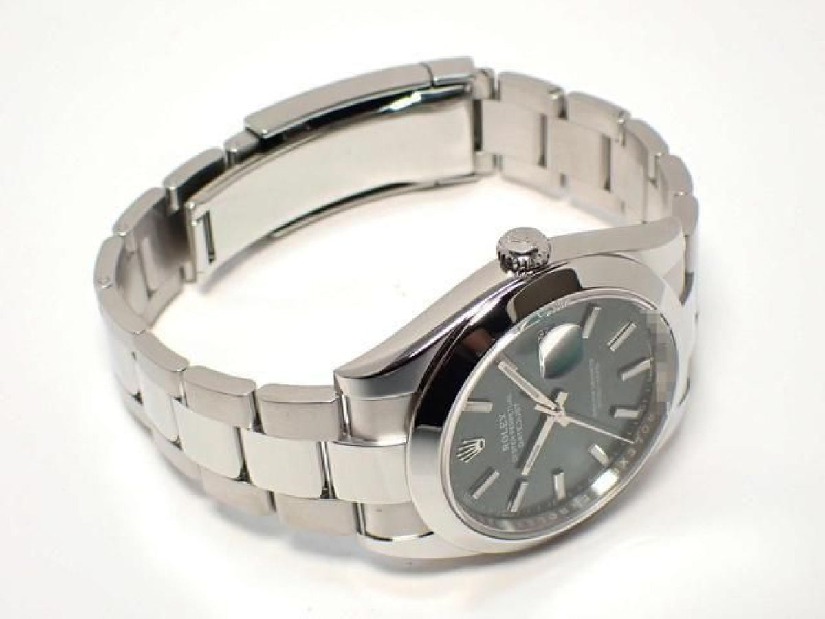 ROLEX Datejust 41 mintgroene Oyster-armband 126300 '24 Heren 193108026 hannari-shop