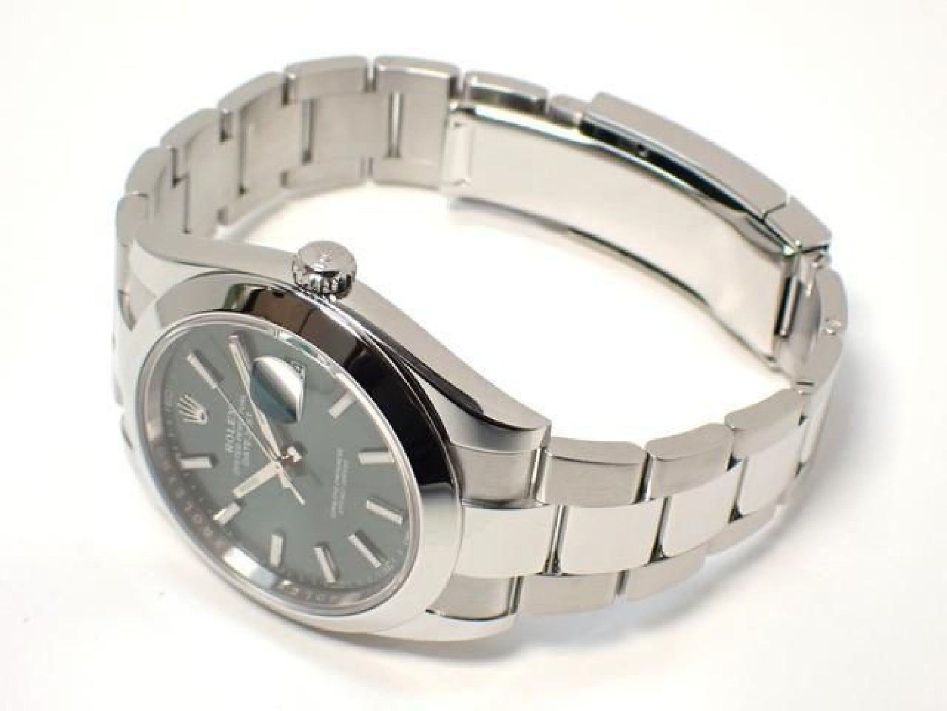 ROLEX Datejust 41 mintgroene Oyster-armband 126300 '24 Heren 193108026 hannari-shop