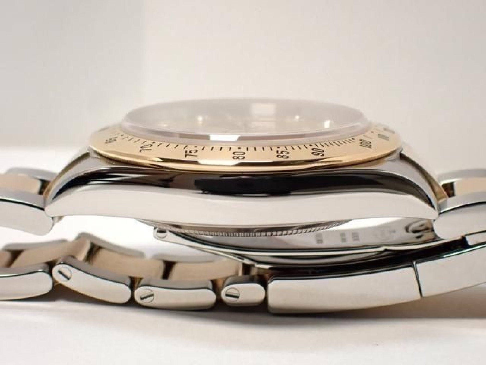 ROLEX Daytona SS &18KYG 8P diamond Ref.116523G Y series '03 Mens 193128735 hannari-shop