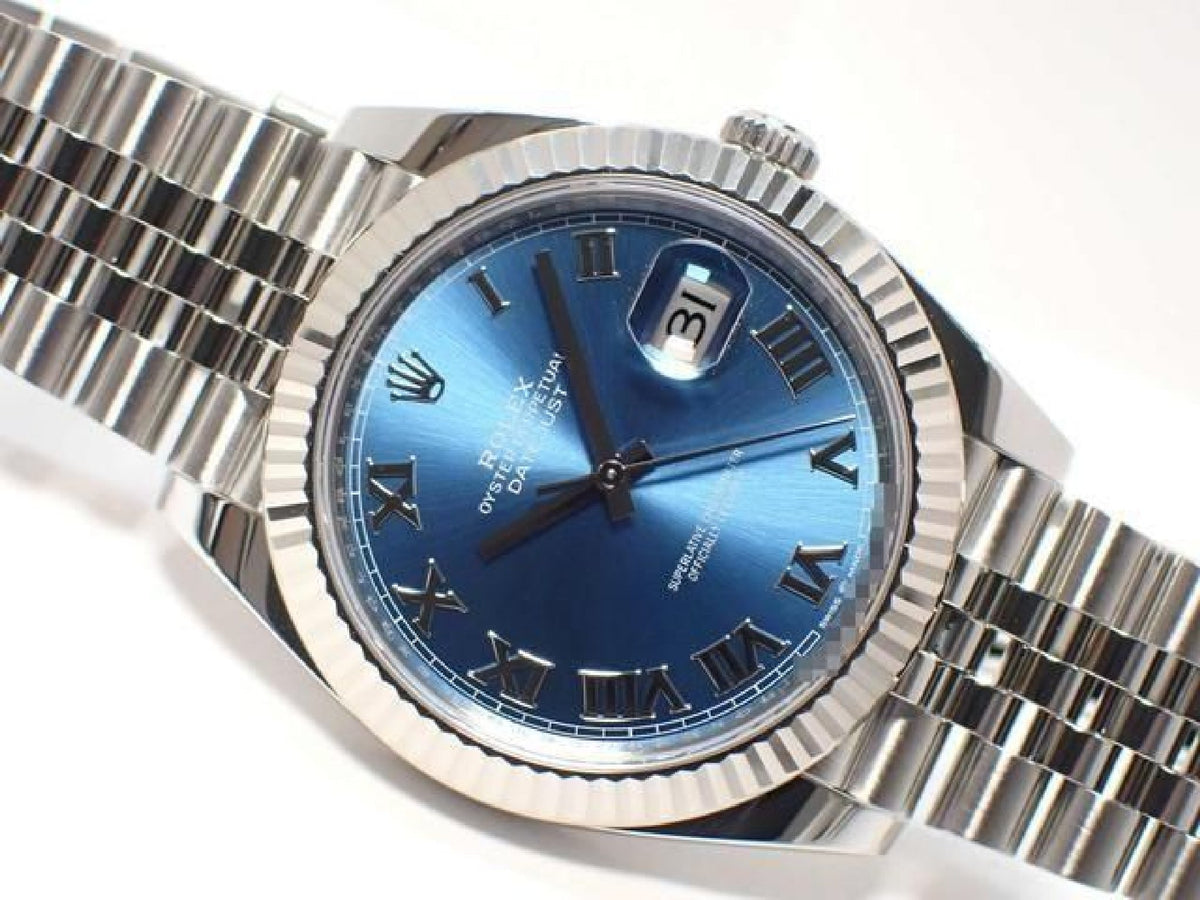 ROLEX Datejust 41 blue Roman Jubilee Bracelet 126334 '24 Mens 193153804 hannari-shop