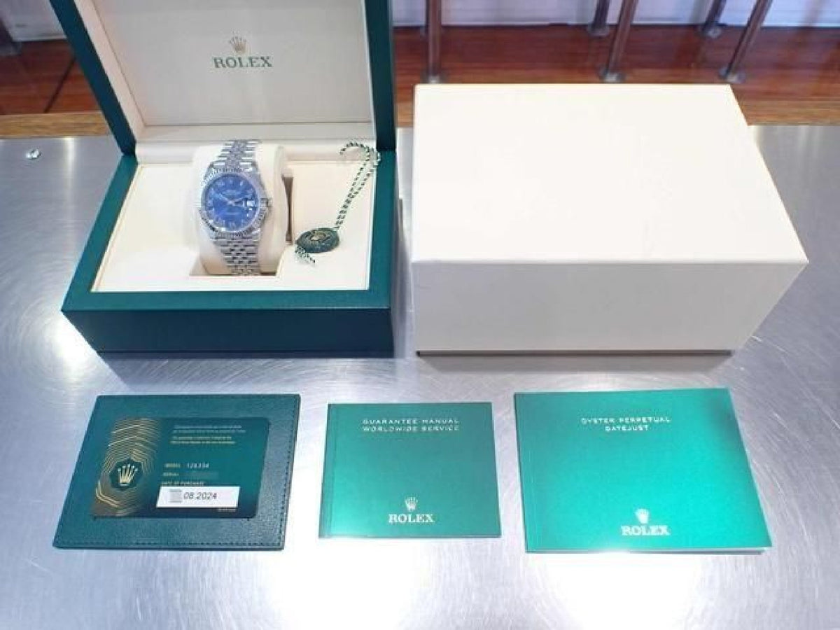 ROLEX Datejust 41 blue Roman Jubilee Bracelet 126334 '24 Mens 193153804 hannari-shop