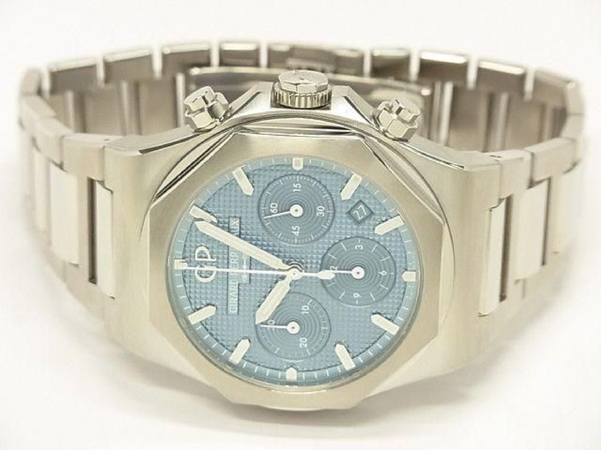 GIRARD PERREGAUX Laureato Chronograph 42 MM Ice blue world180 Lot Limited Mens 193178415 hannari-shop