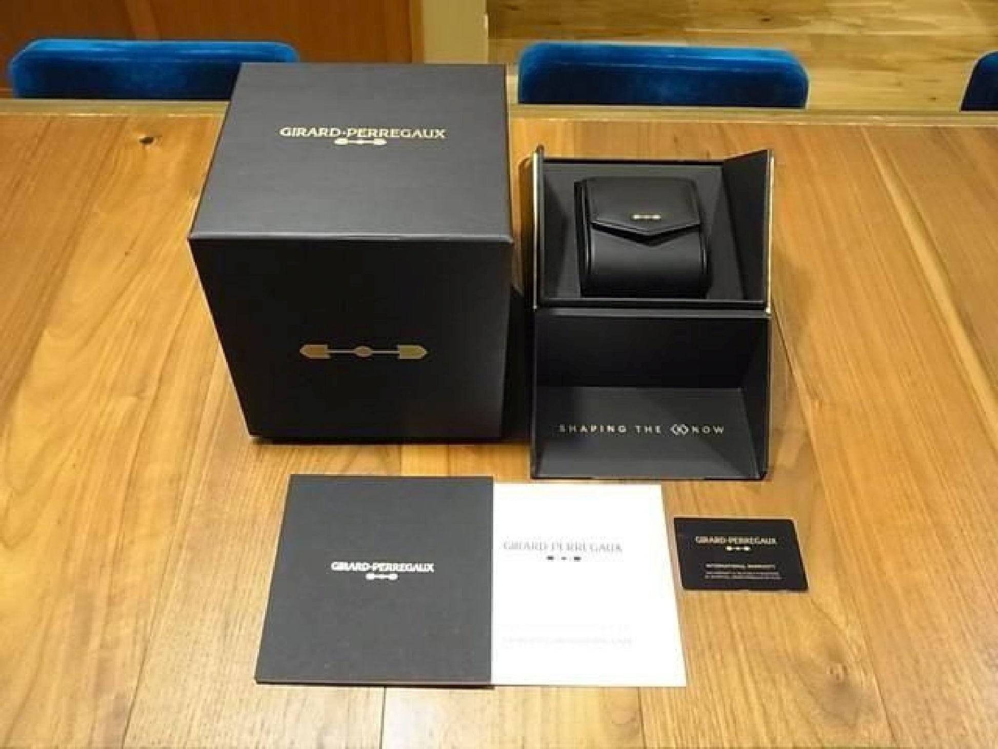 GIRARD PERREGAUX Laureato Chronograph 42 MM Ice blue world180 Lot Limited Mens 193178415 hannari-shop