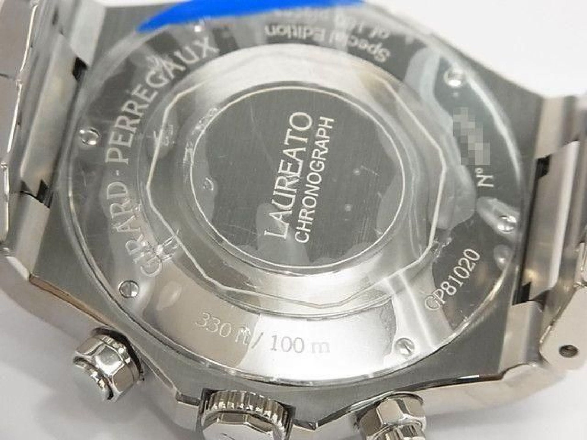 GIRARD PERREGAUX Laureato Chronograph 42 MM Ice blue world180 Lot Limited Mens 193178415 hannari-shop