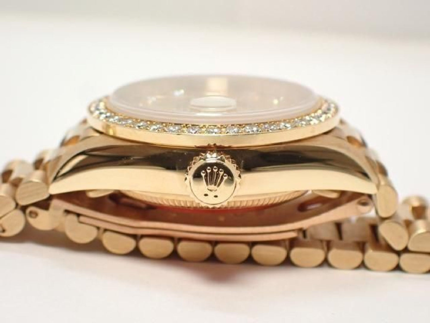 ROLEX Datejust champagne 10P diamond bezel diamond 18KYG President Bracelet A-serie heren 193199743 hannari-shop