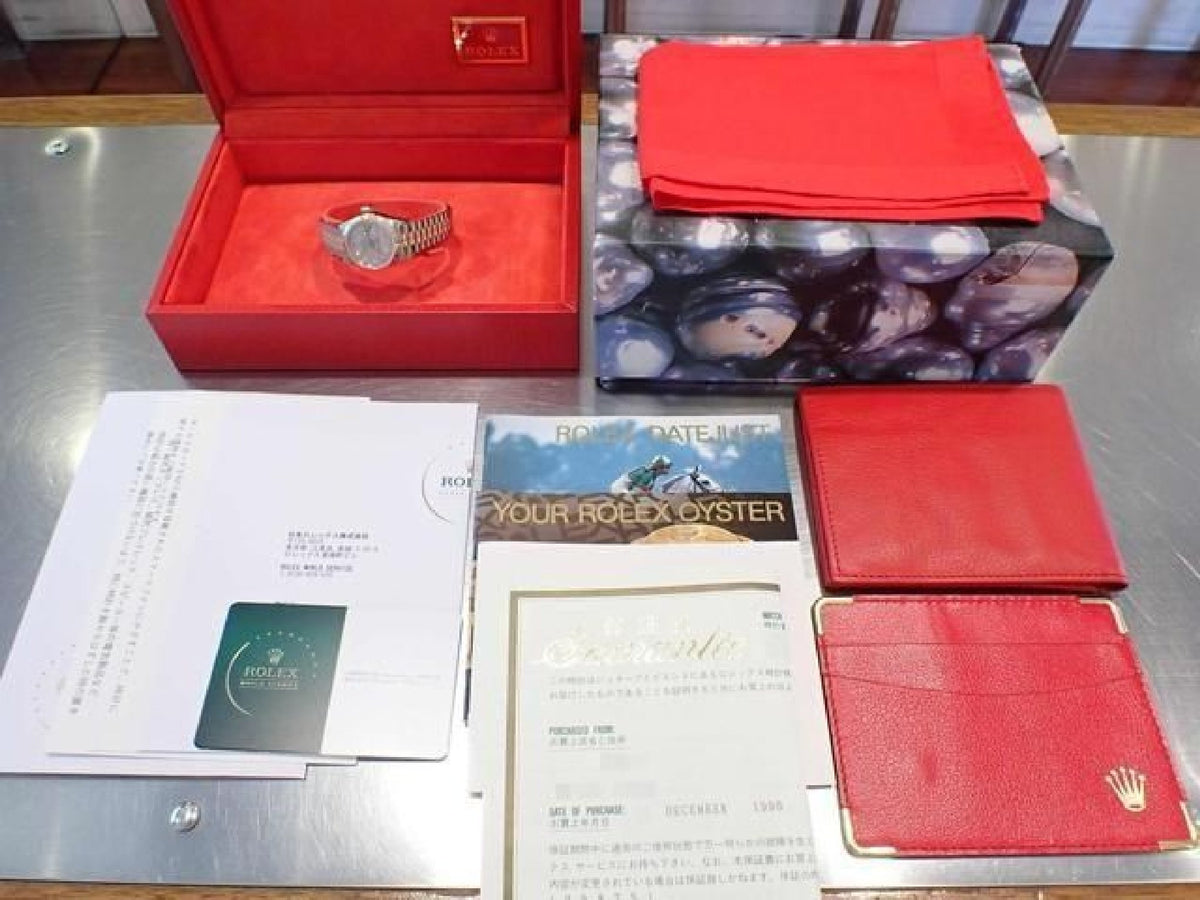 ROLEX Datejust Tridor 18KWG/ President-armband champagne wijzerplaat 10P diamant index '98 Heren 193284152 hannari-shop