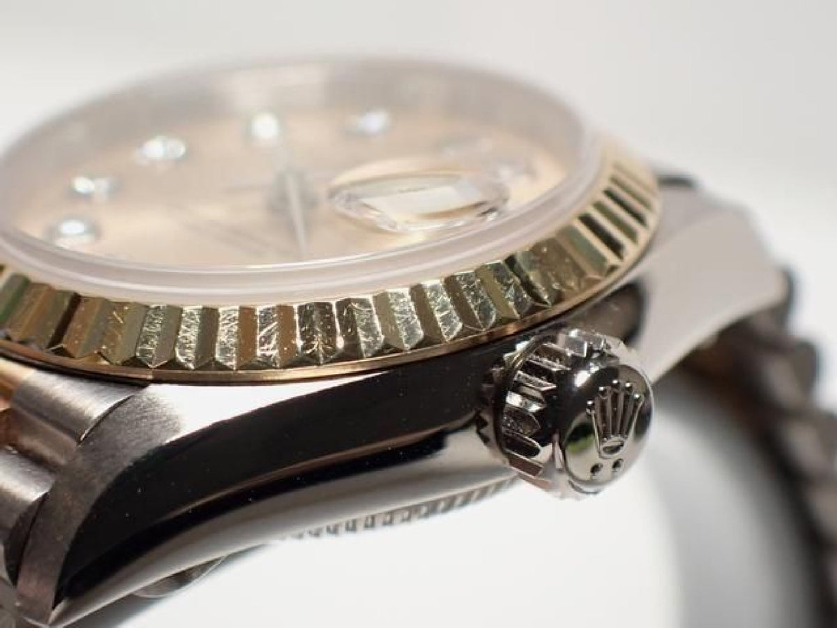 ROLEX Datejust Tridor 18KWG/ President-armband champagne wijzerplaat 10P diamant index '98 Heren 193284152 hannari-shop