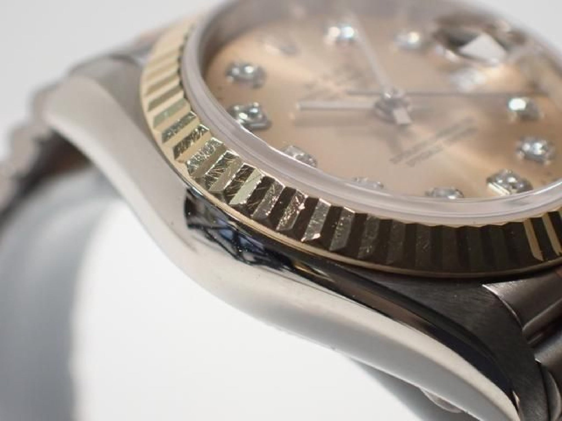 ROLEX Datejust Tridor 18KWG/ President-armband champagne wijzerplaat 10P diamant index '98 Heren 193284152 hannari-shop