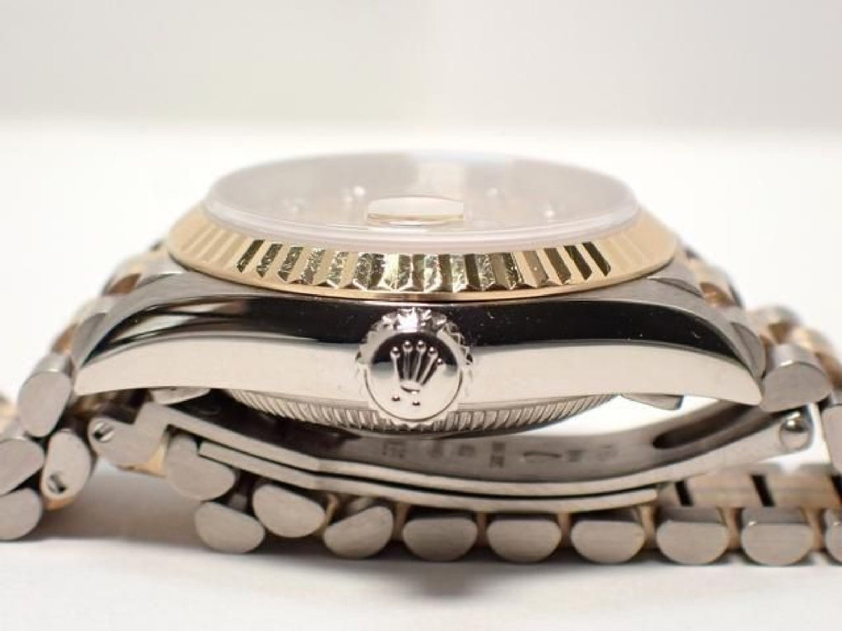 ROLEX Datejust Tridor 18KWG/ President-armband champagne wijzerplaat 10P diamant index '98 Heren 193284152 hannari-shop