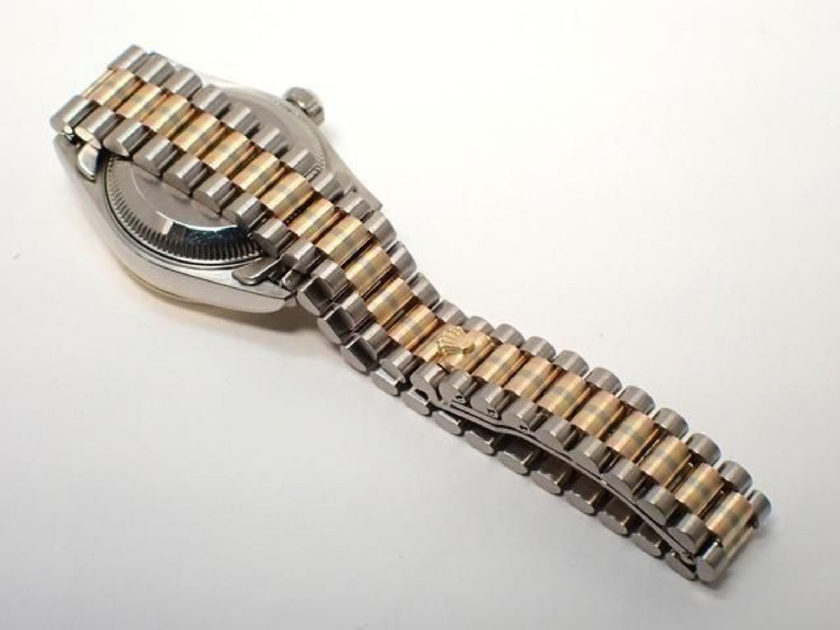 ROLEX Datejust Tridor 18KWG/ President-armband champagne wijzerplaat 10P diamant index '98 Heren 193284152 hannari-shop