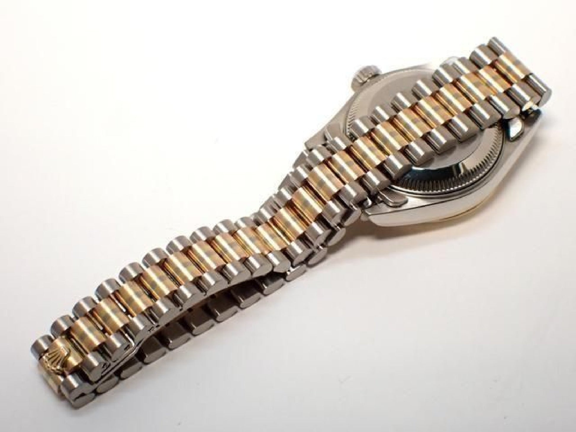 ROLEX Datejust Tridor 18KWG/ President-armband champagne wijzerplaat 10P diamant index '98 Heren 193284152 hannari-shop