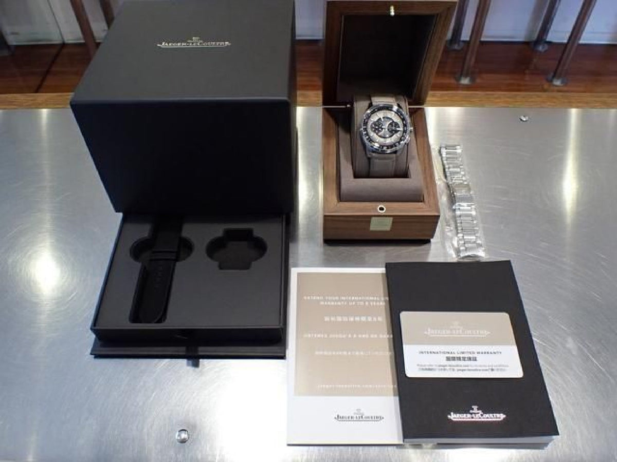 JAEGER LECOULTRE Polaris Chronograph gray Genuine goods SS Bracelet '23 Mens 193358909 hannari-shop
