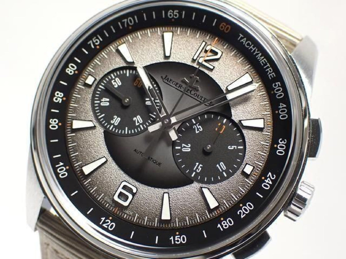 JAEGER LECOULTRE Polaris Chronograph gray Genuine goods SS Bracelet '23 Mens 193358909 hannari-shop