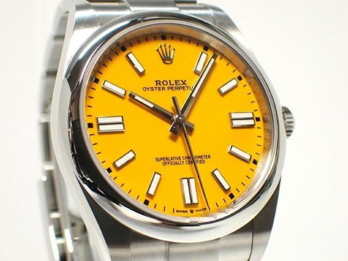 ROLEX Oyster PERPETUAL 41 yellow 124300 Mens 193577041 hannari-shop