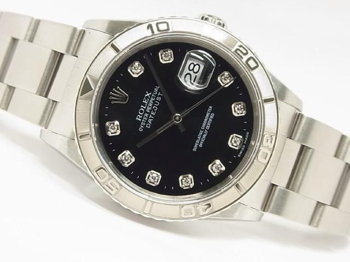 ROLEX Datejust Thunderbird black 10P diamond 16264 Y series Mens 193617499 hannari-shop