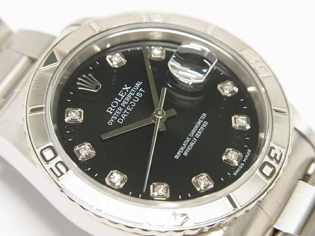 ROLEX Datejust Thunderbird black 10P diamond 16264 Y series Mens 193617499 hannari-shop