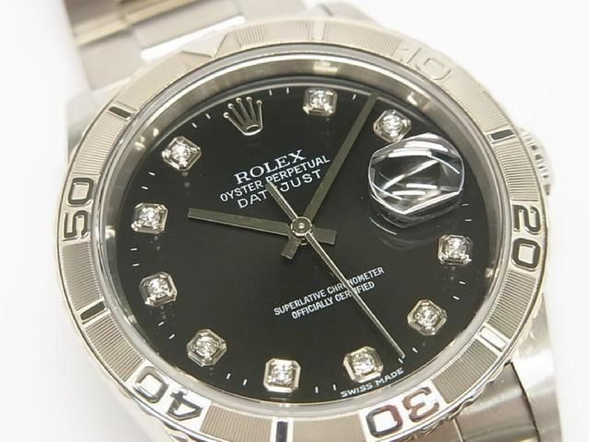 ROLEX Datejust Thunderbird black 10P diamond 16264 Y series Mens 193617499 hannari-shop