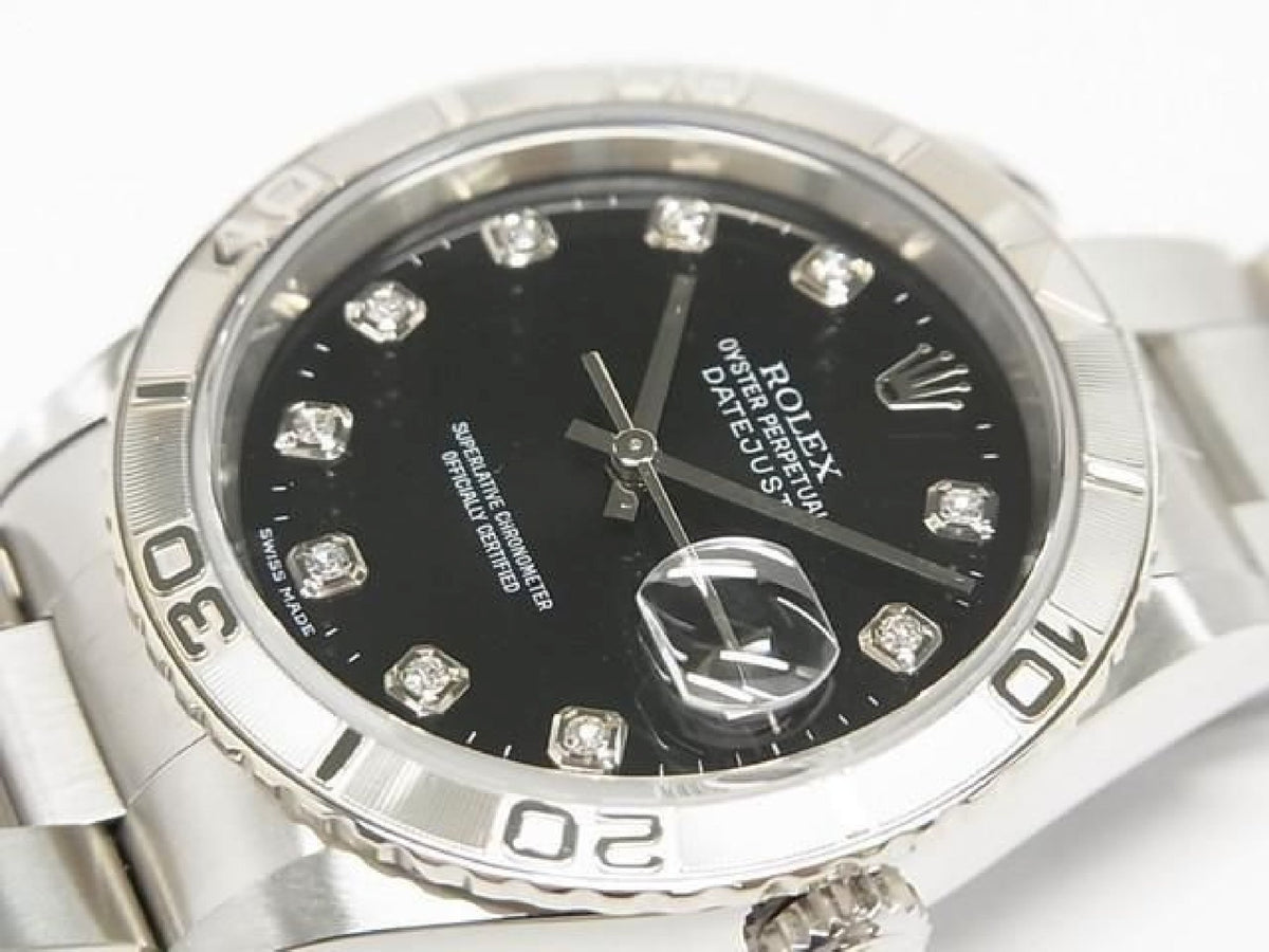 ROLEX Datejust Thunderbird black 10P diamond 16264 Y series Mens 193617499 hannari-shop