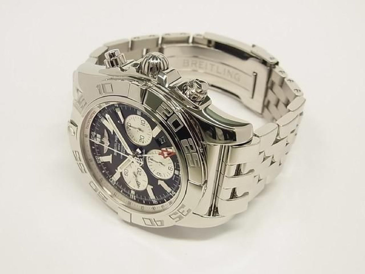 BREITLING Chrono Mat GMT black A041B69PA Genuine goods Mens 193619081 hannari-shop
