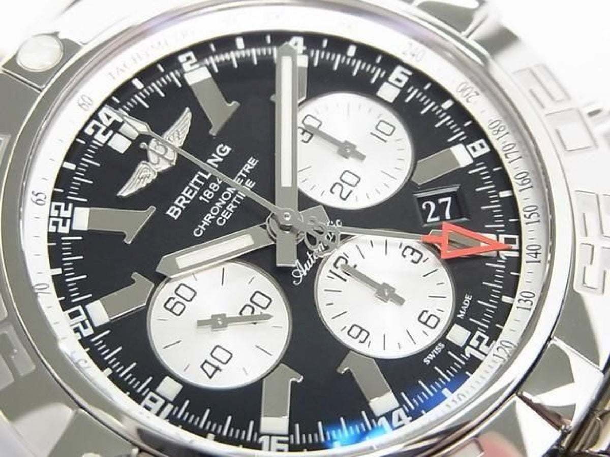 BREITLING Chrono Mat GMT black A041B69PA Genuine goods Mens 193619081 hannari-shop