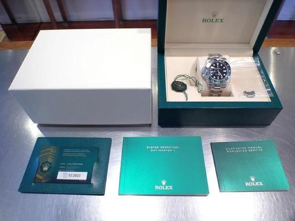 ROLEX GMT MasterII left handed green/ black bezel Oyster Bracelet 126720VTNR '23 Mens 193627050 hannari-shop