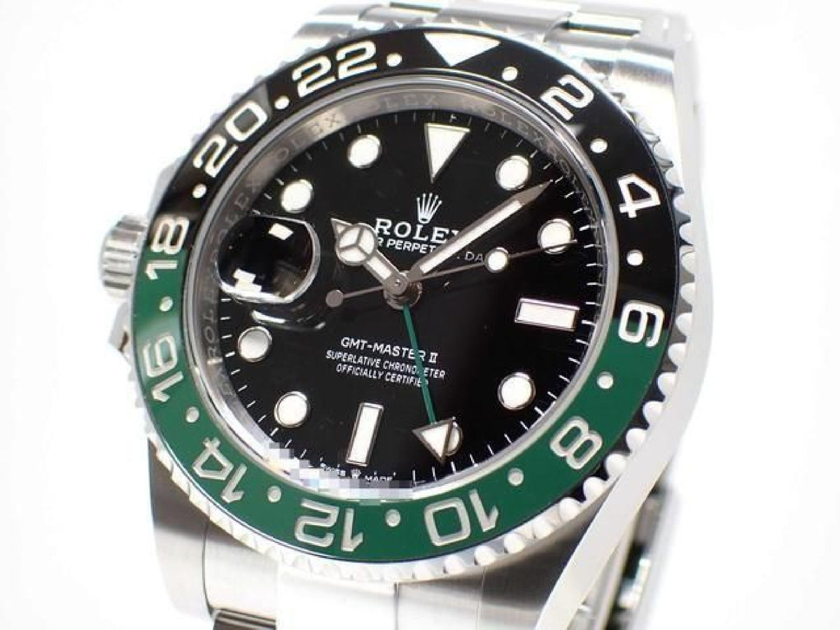 ROLEX GMT MasterII left handed green/ black bezel Oyster Bracelet 126720VTNR '23 Mens 193627050 hannari-shop