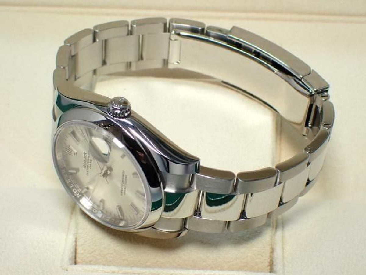 ROLEX Oyster PERPETUAL date silver Dial 115200 '21 Mens 193650586 hannari-shop