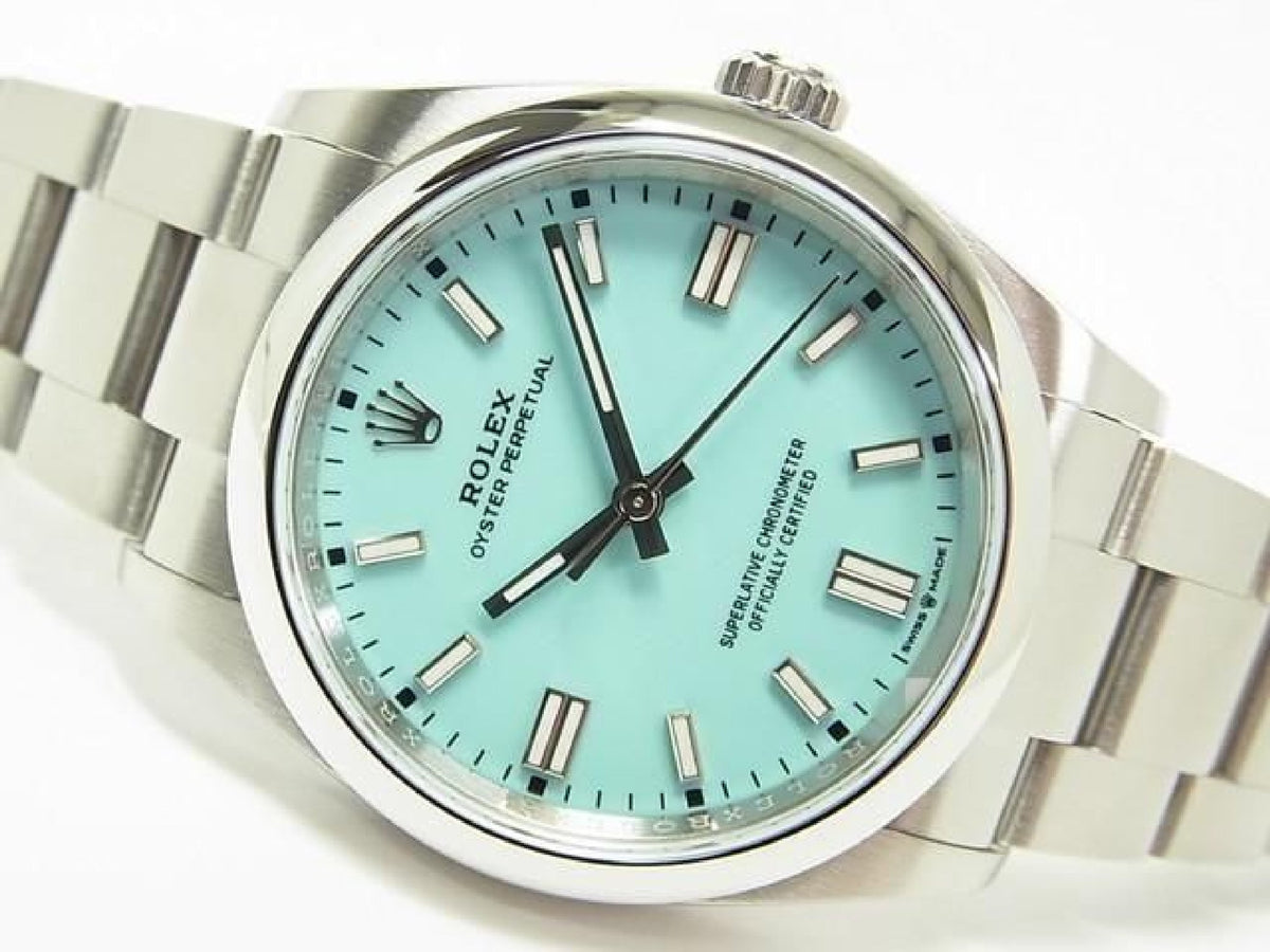 ROLEX Oyster PERPETUAL 36 turquoise blue Ref.126000 Mens 193686251 hannari-shop