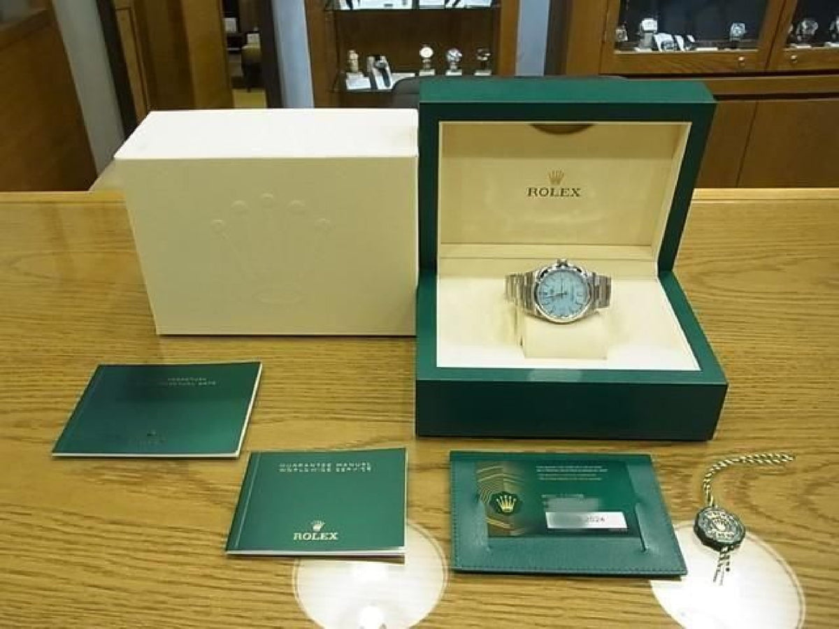 ROLEX Oyster PERPETUAL 36 turquoise blue Ref.126000 Mens 193686251 hannari-shop