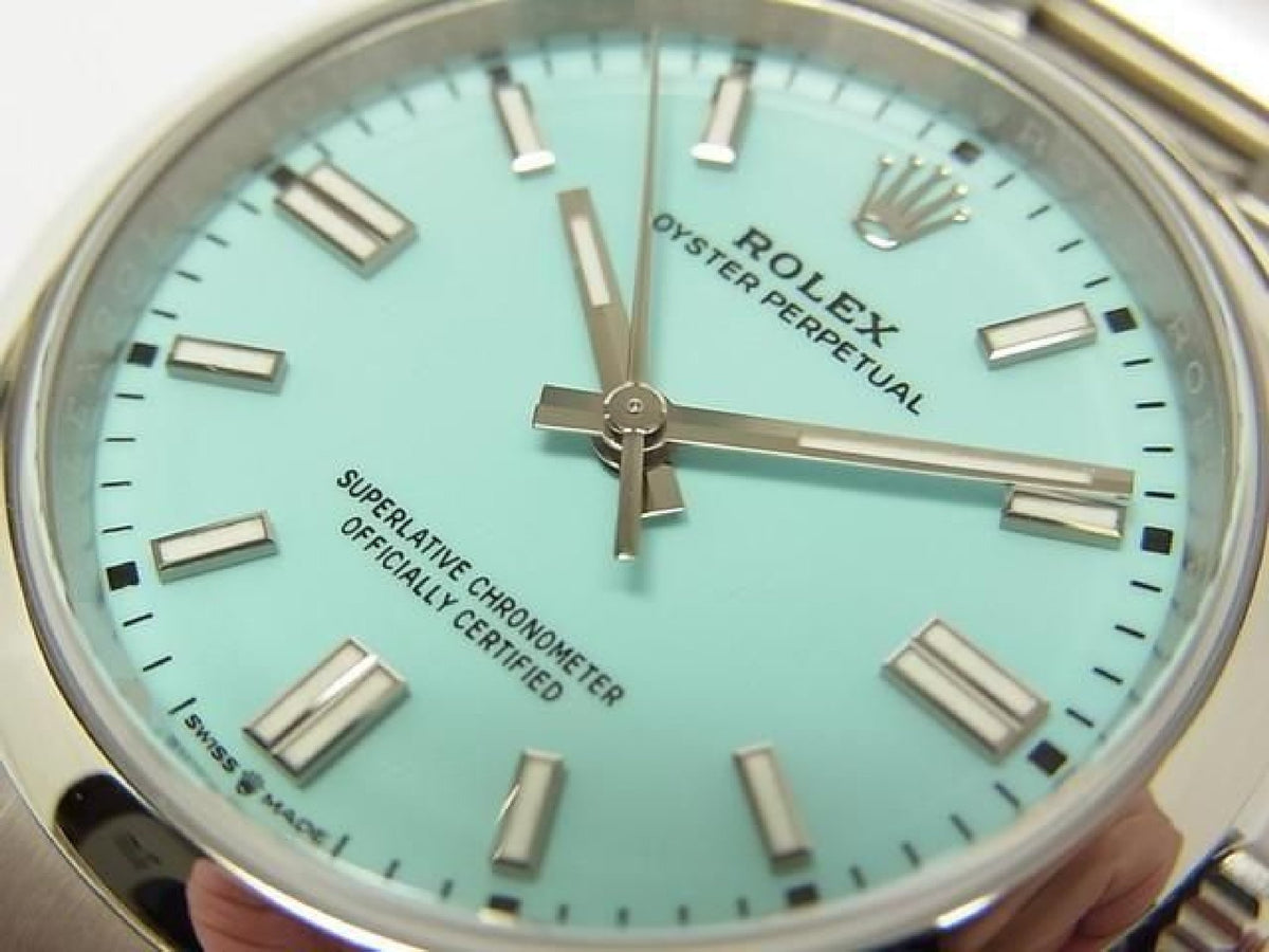 ROLEX Oyster PERPETUAL 36 turquoise blue Ref.126000 Mens 193686251 hannari-shop