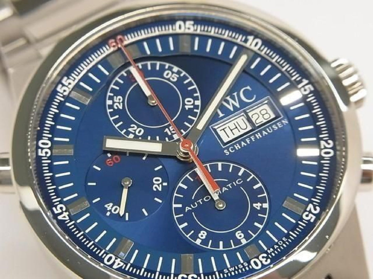 IWC GST Chronograph Rattrapante blue Dial 3715-008 Mens 193686797 hannari-shop