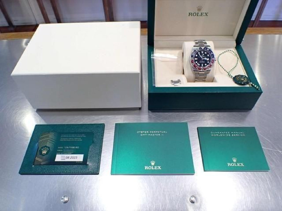 ROLEX GMT MasterII red blue bezel Oyster Bracelet 126710BLRO '23 Mens 193704266 hannari-shop