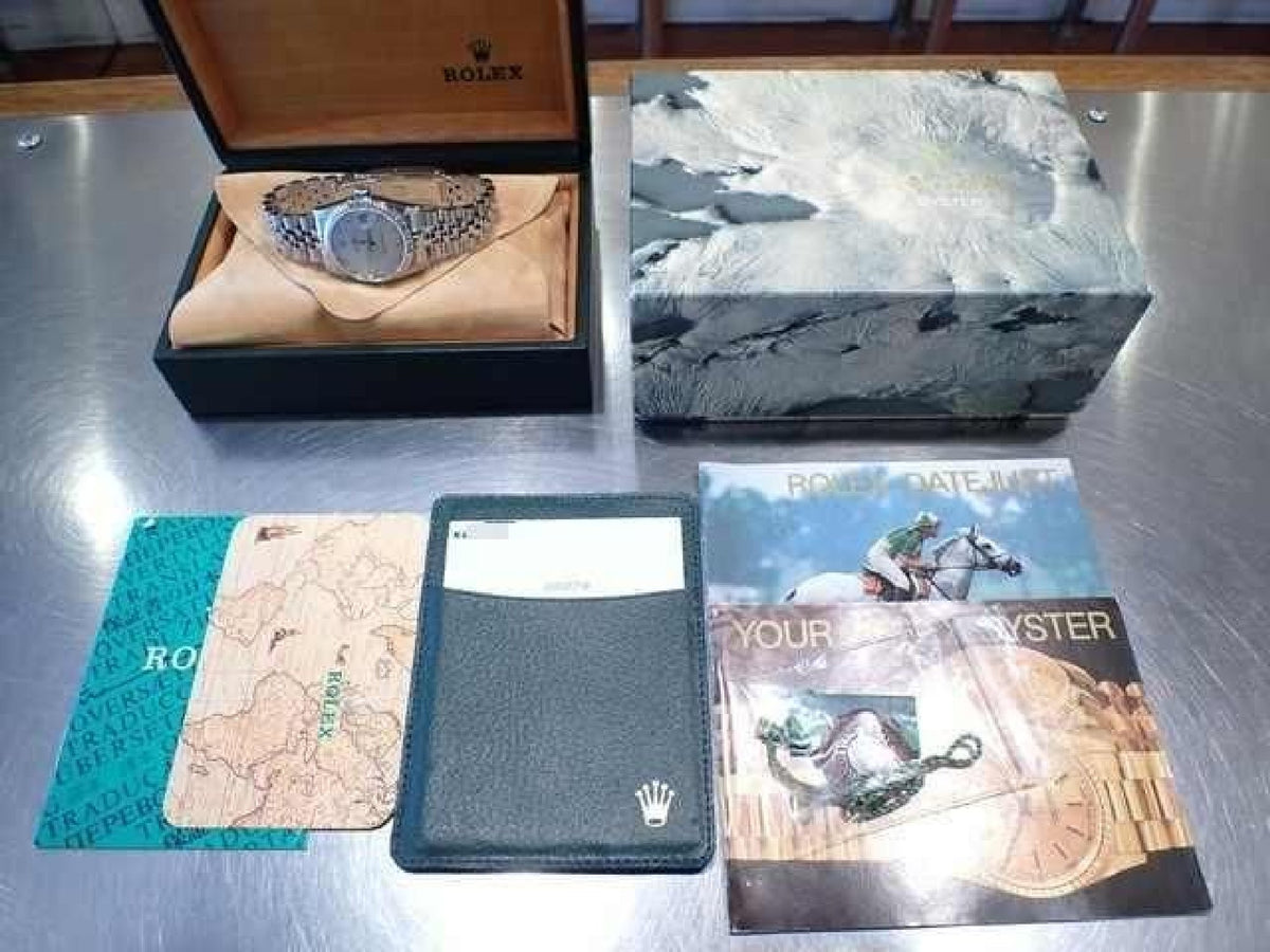 ROLEX Datejust boys silver 10P diamond index '92 Mens 193729216 hannari-shop