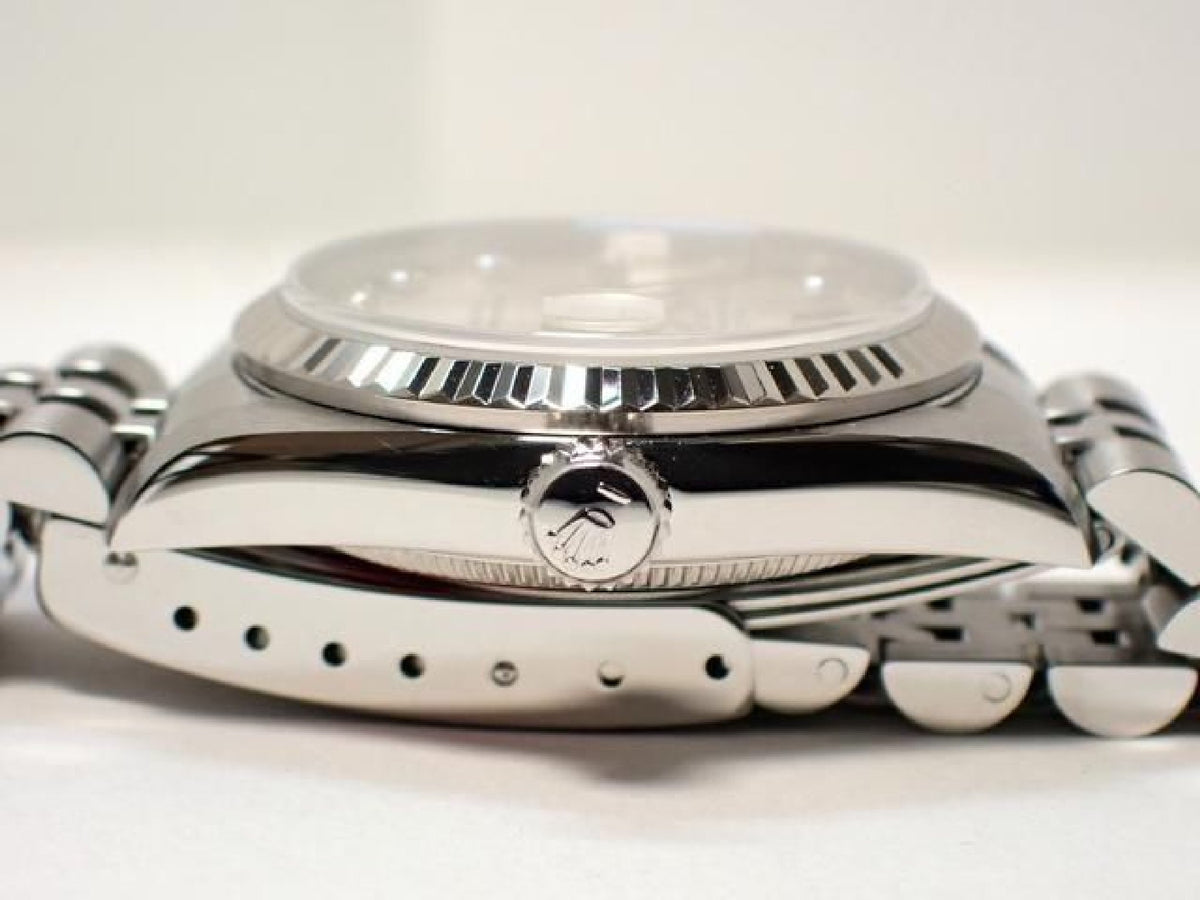 ROLEX Datejust boys silver 10P diamond index '92 Mens 193729216 hannari-shop