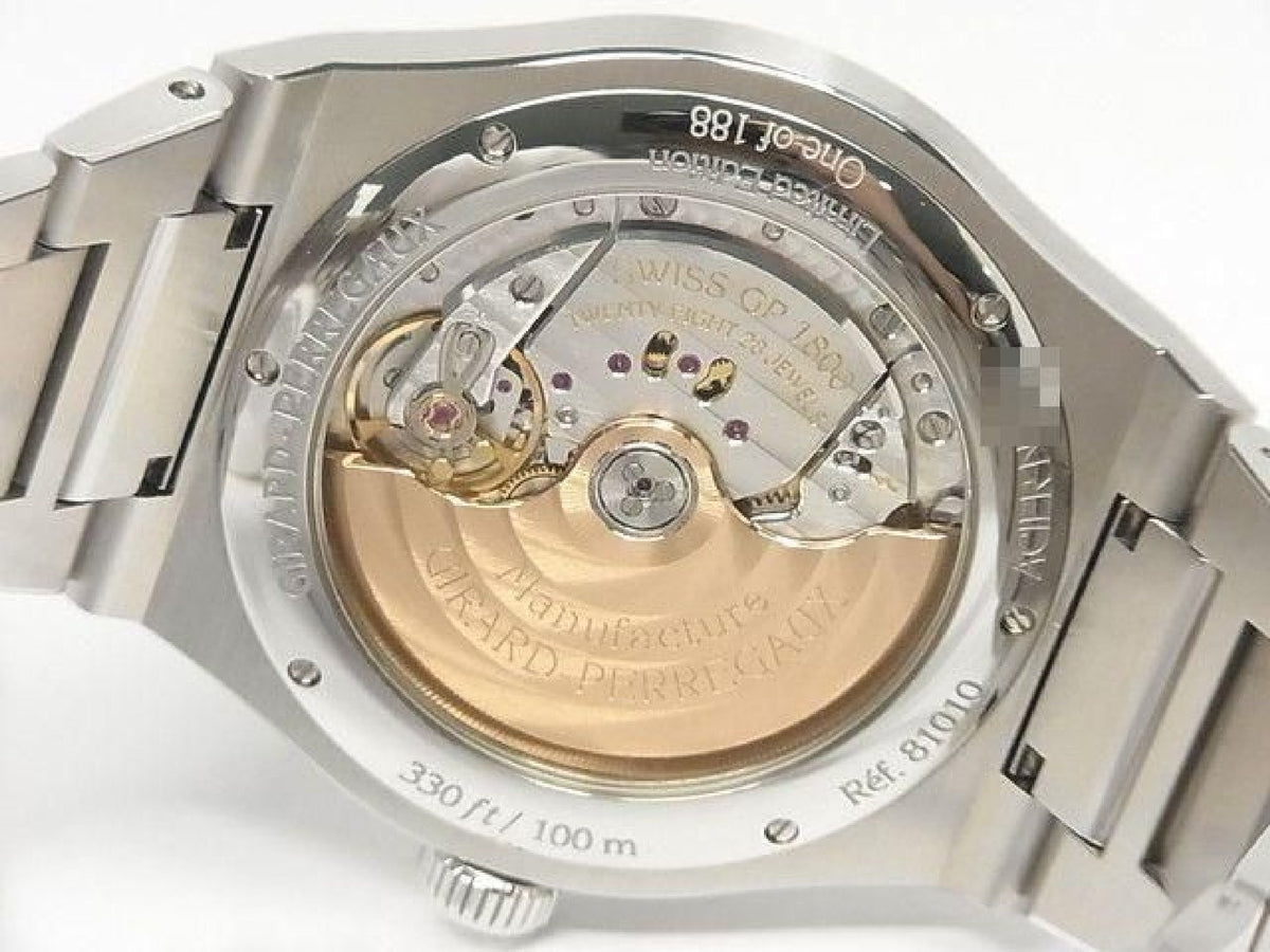 GIRARD PERREGAUX Laureato 42 MM black Onyx 81010-11-636-11A 188 Lot Limited Mens 193800388 hannari-shop