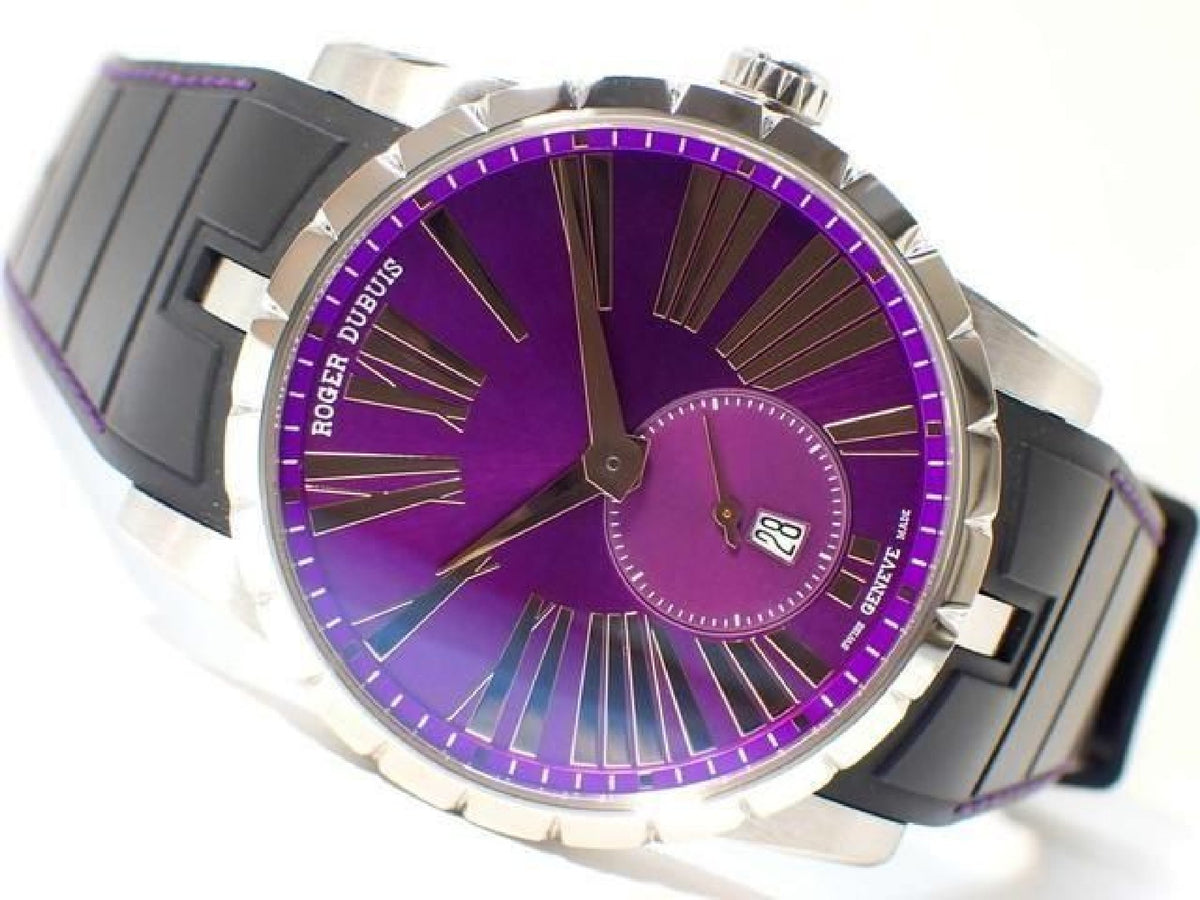 ROGER DUBUIS Excalibur42 SS purple Dial Genuine goods '21 Mens 193833104 hannari-shop