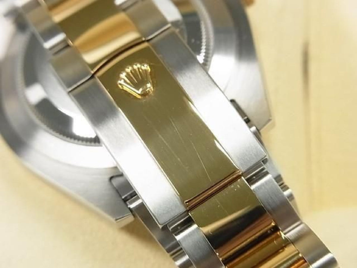 ROLEX DatejustII SS xYG combination Black Roman 116333 Genuine goods Mens 193837301 hannari-shop