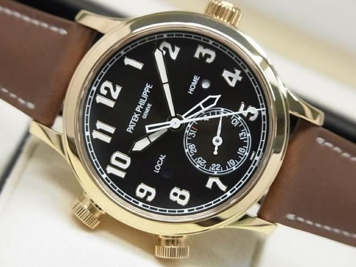 PATEK PHILIPPE Calatoraba Pilot's Travel Time medium 18KRG 7234R-001 Echte goederen Heren 193914877 hannari-shop