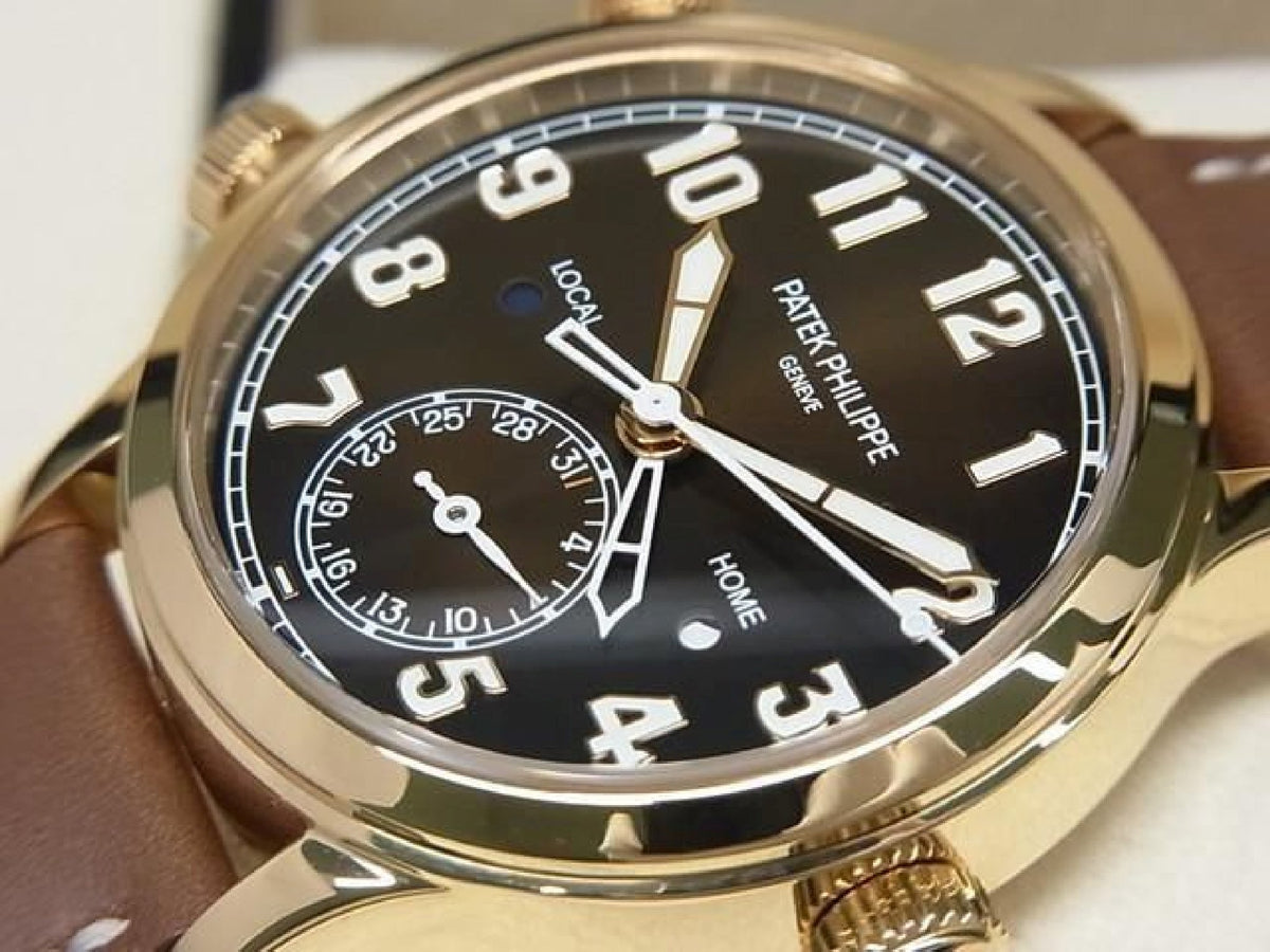 PATEK PHILIPPE Calatoraba Pilot's Travel Time medium 18KRG 7234R-001 Echte goederen Heren 193914877 hannari-shop
